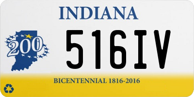 IN license plate 516IV