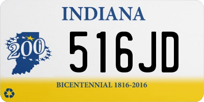 IN license plate 516JD