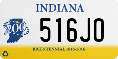 IN license plate 516JO
