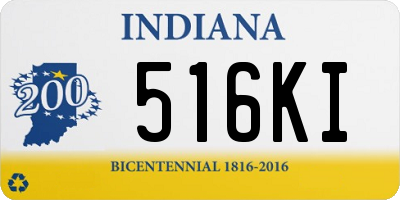 IN license plate 516KI