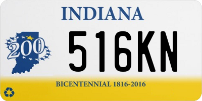 IN license plate 516KN