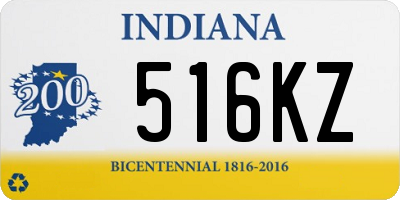 IN license plate 516KZ