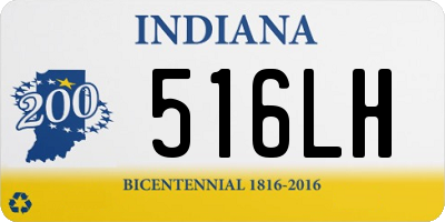 IN license plate 516LH