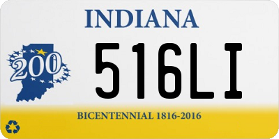 IN license plate 516LI