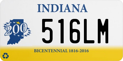 IN license plate 516LM