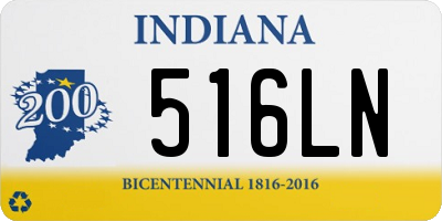 IN license plate 516LN