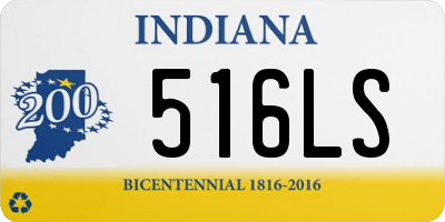 IN license plate 516LS