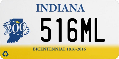 IN license plate 516ML