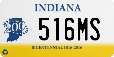 IN license plate 516MS