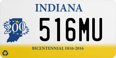 IN license plate 516MU