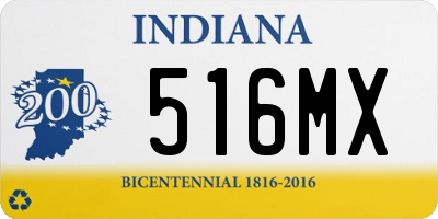 IN license plate 516MX