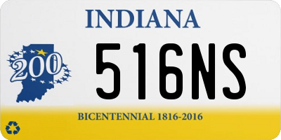 IN license plate 516NS