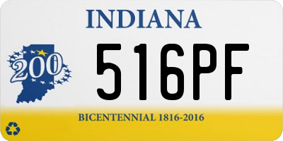 IN license plate 516PF