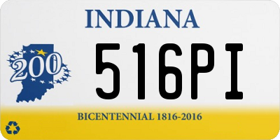 IN license plate 516PI