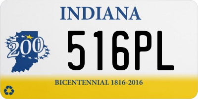 IN license plate 516PL