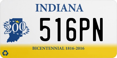 IN license plate 516PN