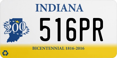 IN license plate 516PR