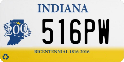 IN license plate 516PW