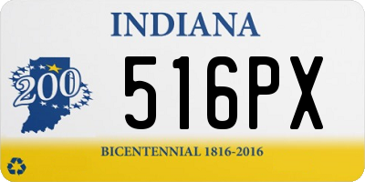 IN license plate 516PX