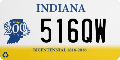 IN license plate 516QW