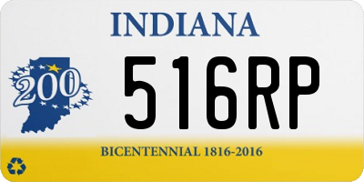 IN license plate 516RP