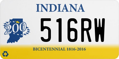 IN license plate 516RW