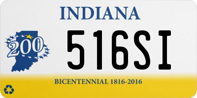 IN license plate 516SI