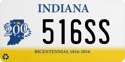 IN license plate 516SS