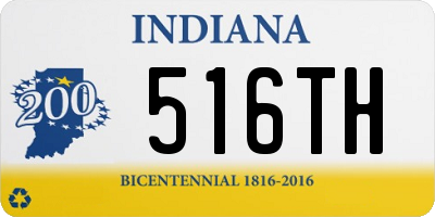 IN license plate 516TH