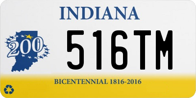 IN license plate 516TM