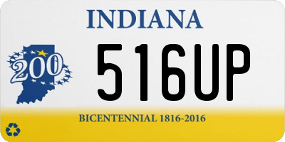 IN license plate 516UP