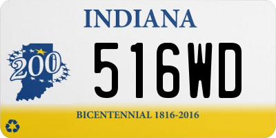 IN license plate 516WD