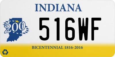 IN license plate 516WF