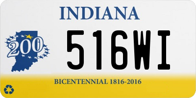 IN license plate 516WI