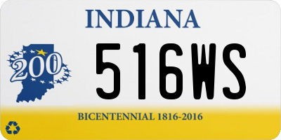 IN license plate 516WS