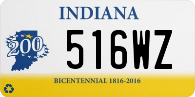 IN license plate 516WZ