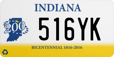 IN license plate 516YK