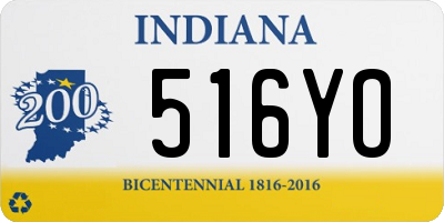 IN license plate 516YO