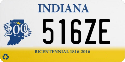 IN license plate 516ZE