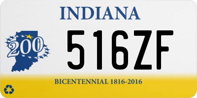 IN license plate 516ZF