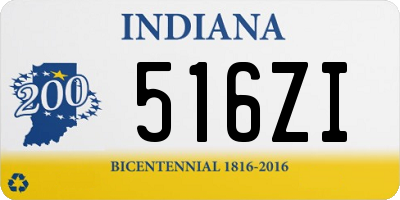 IN license plate 516ZI