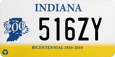 IN license plate 516ZY