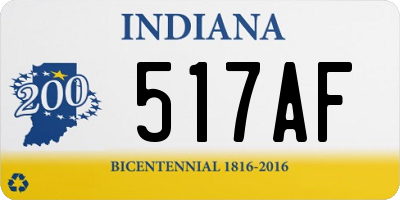 IN license plate 517AF