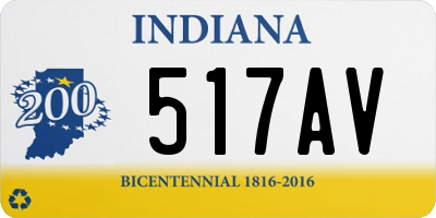 IN license plate 517AV