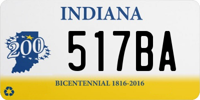 IN license plate 517BA