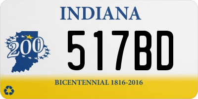 IN license plate 517BD