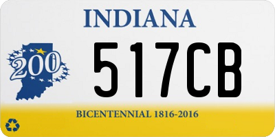 IN license plate 517CB