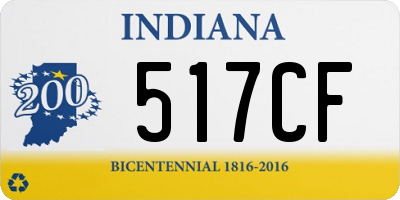 IN license plate 517CF