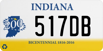 IN license plate 517DB