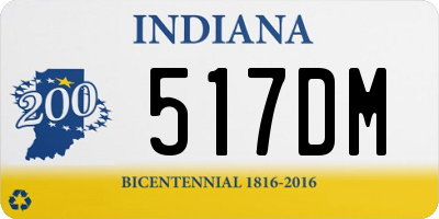 IN license plate 517DM